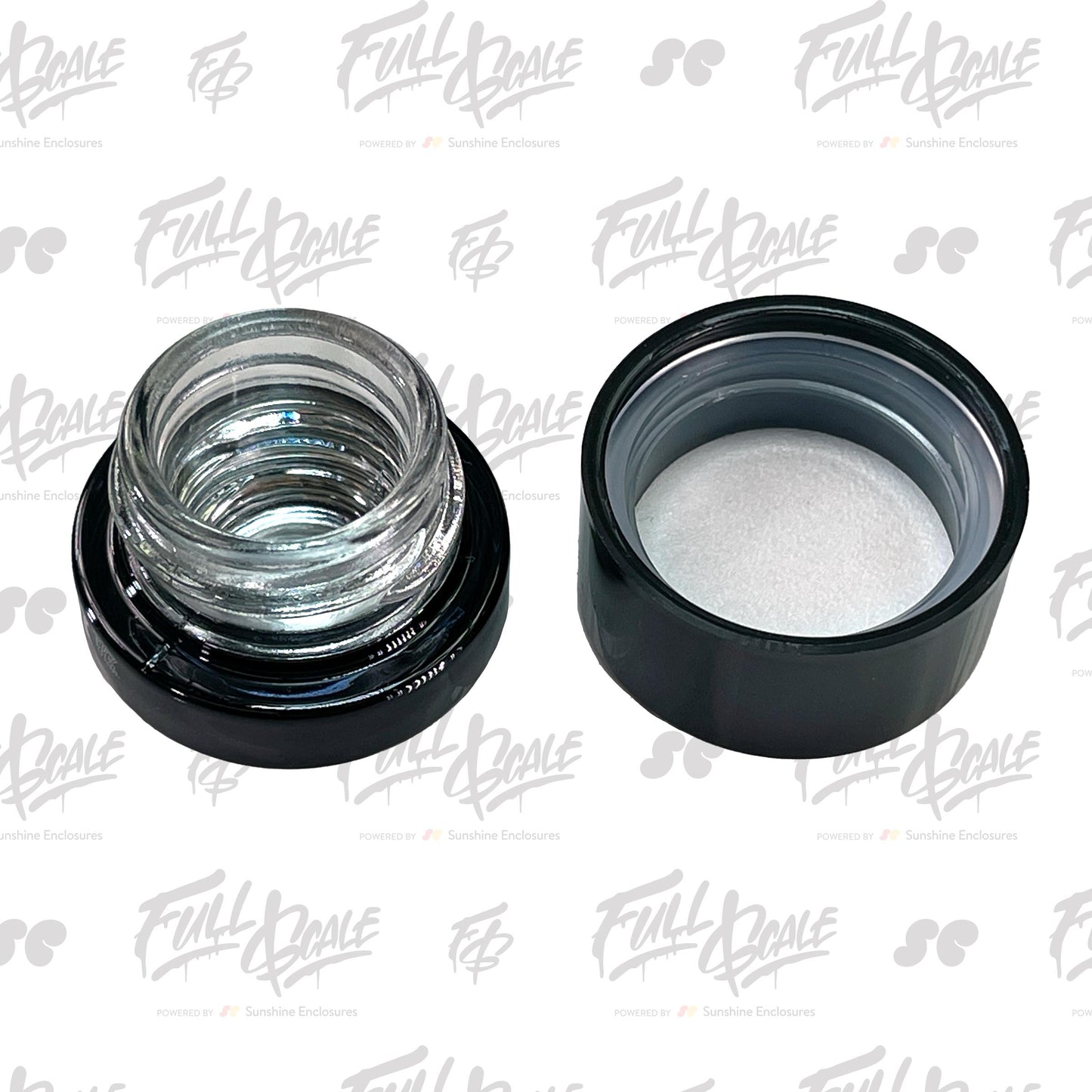 5ml Black Glass Jar - Electroplated Black Gloss