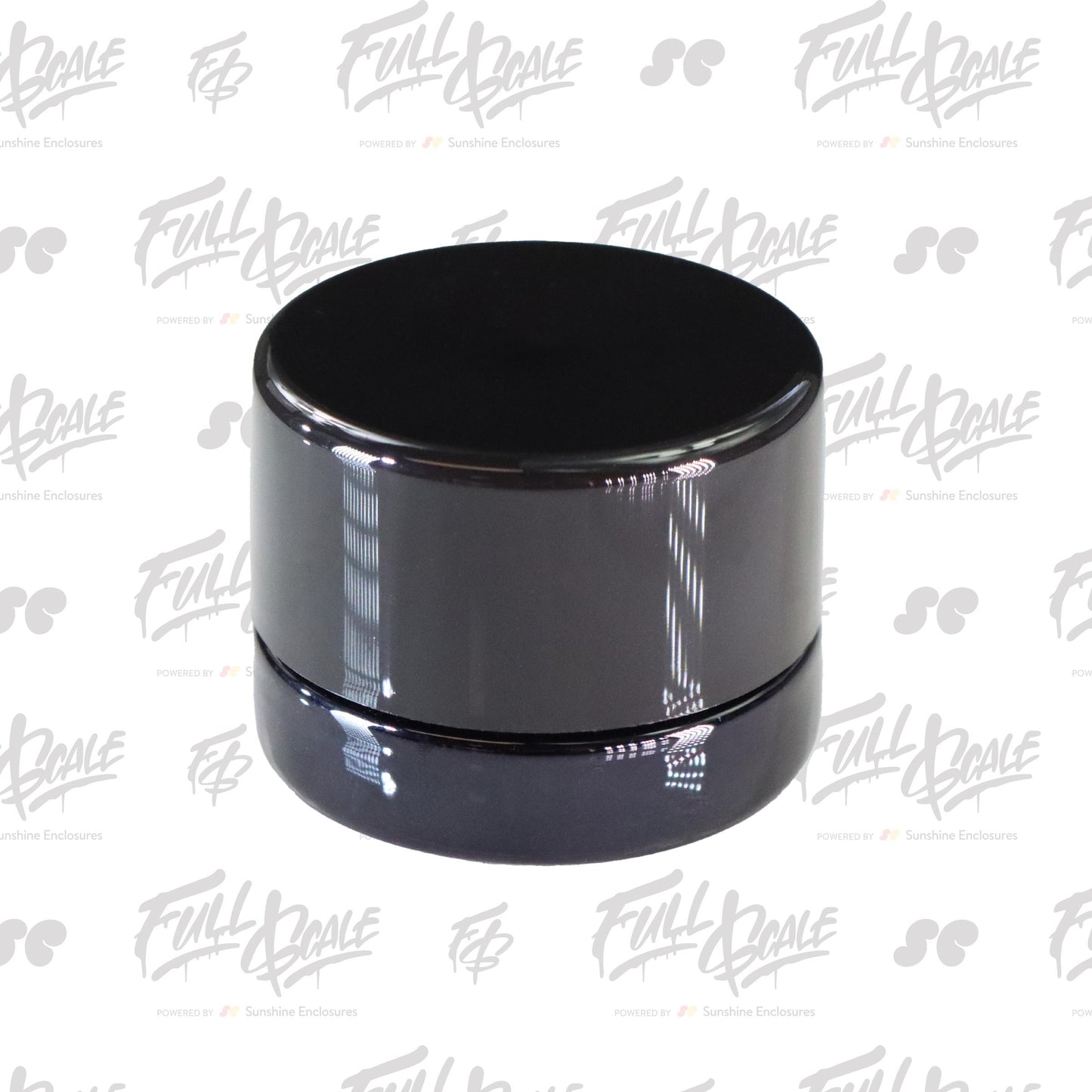 5ml Black Glass Jar - Electroplated Black Gloss