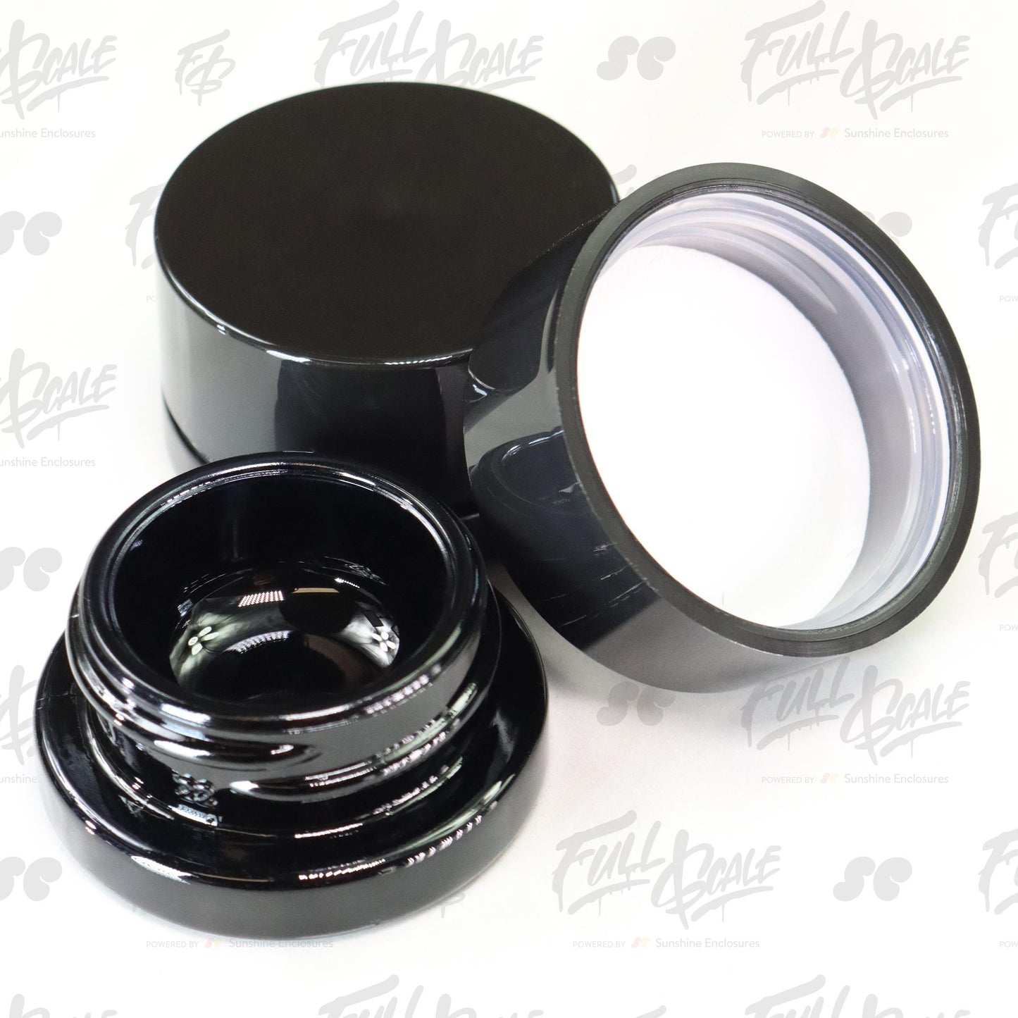 5ml Black Glass Jar - Native Black Gloss