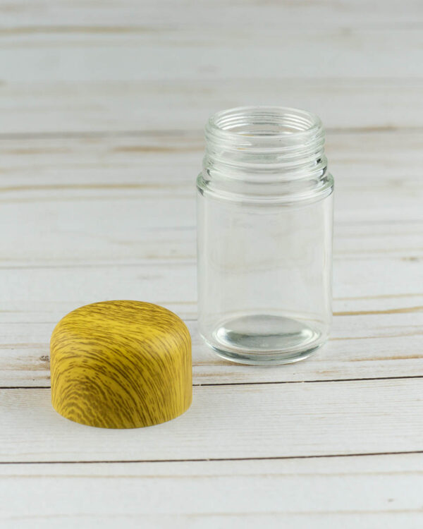 clear jar wood cap